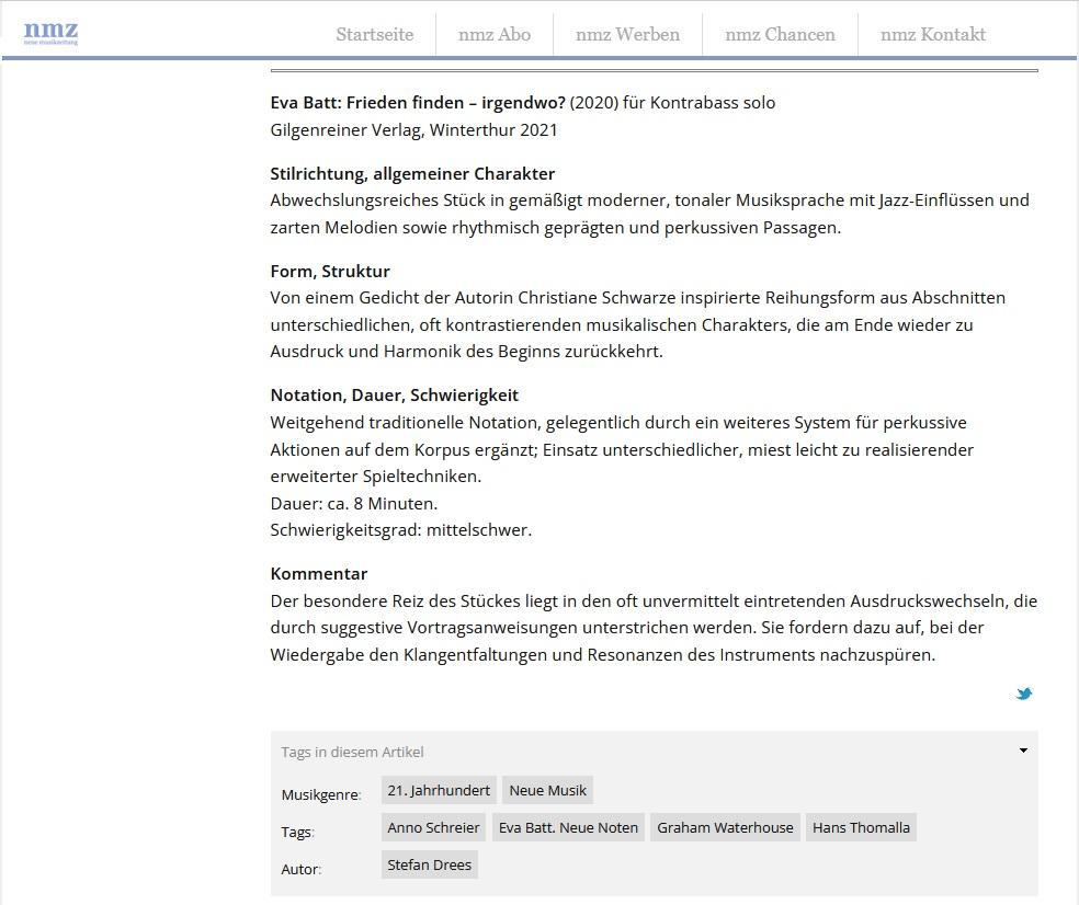 Rezension Frieden finden_NMZ